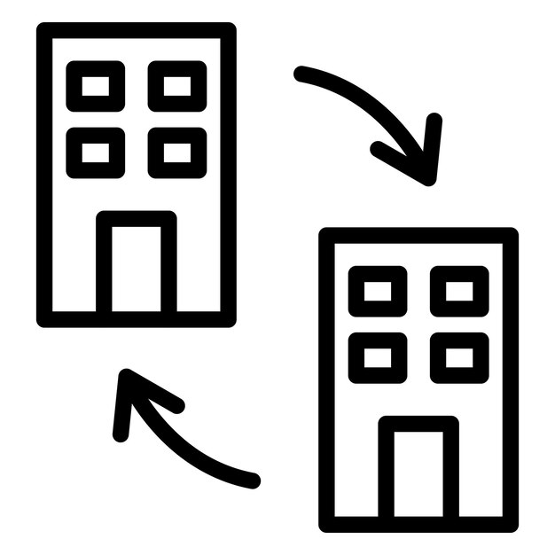 Diseño vectorial de estilo de icono de negocio a negocio