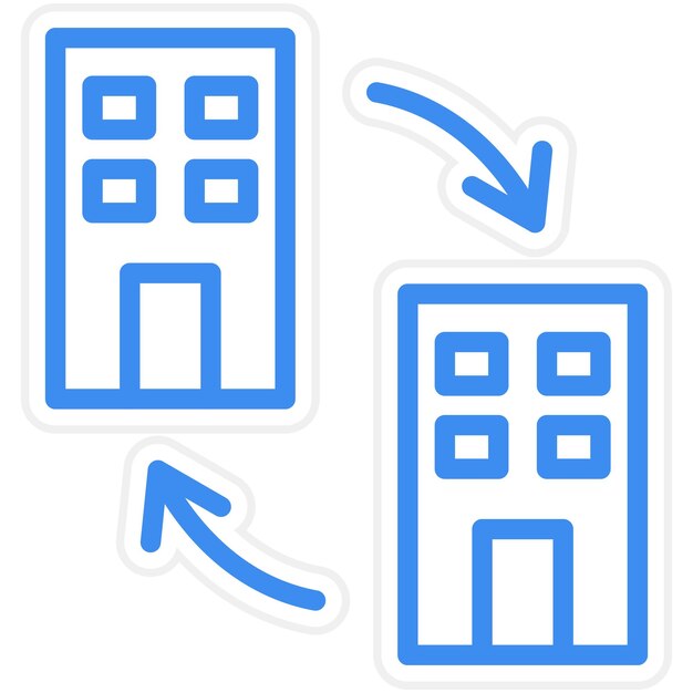 Diseño vectorial de estilo de icono de negocio a negocio