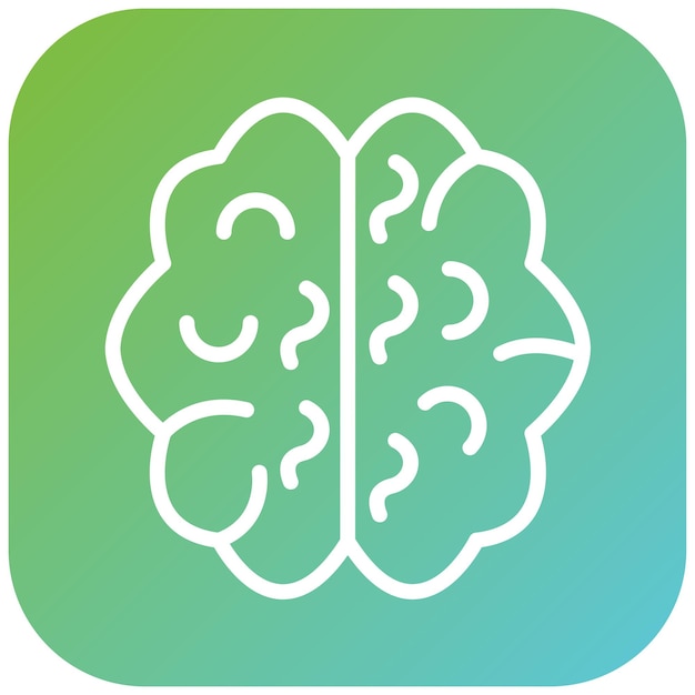 Diseño vectorial de estilo de icono de neurología