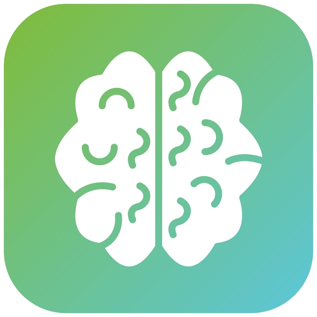 Diseño vectorial de estilo de icono de neurología