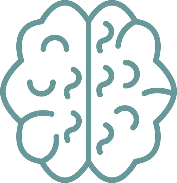 Diseño vectorial de estilo de icono de neurología