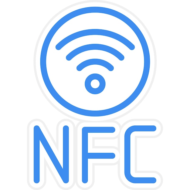 Diseño vectorial Estilo del icono NFC