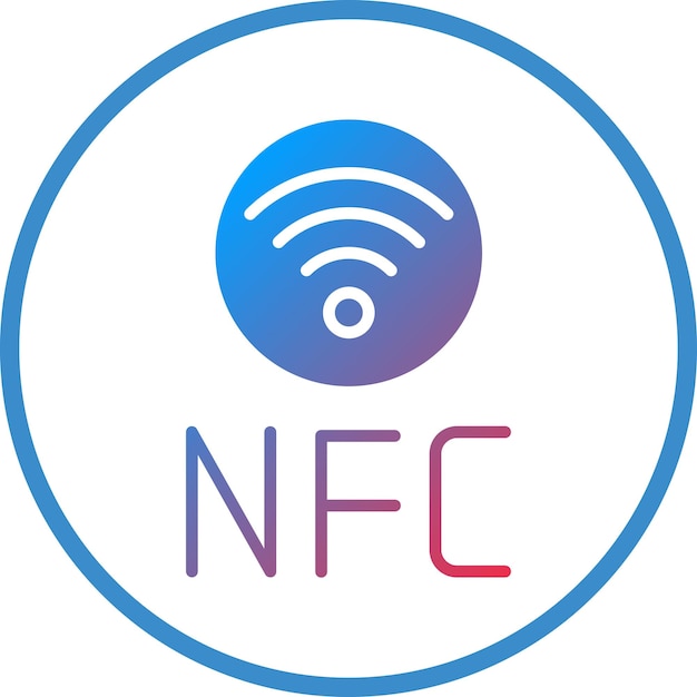 Diseño vectorial Estilo del icono NFC