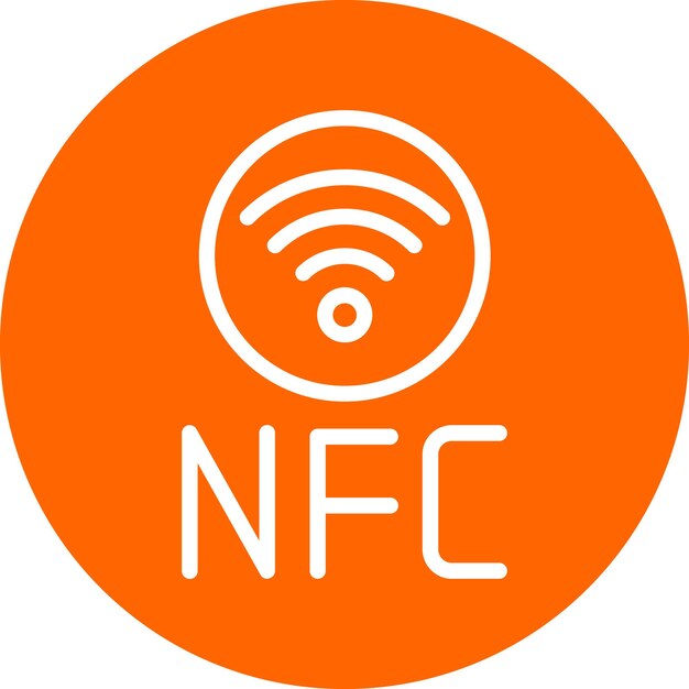 Diseño vectorial Estilo del icono NFC