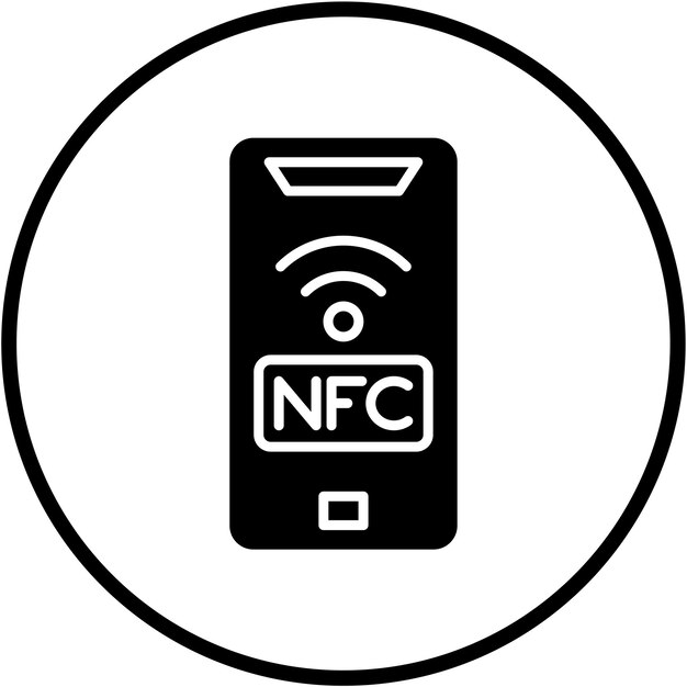 Diseño vectorial Estilo del icono NFC