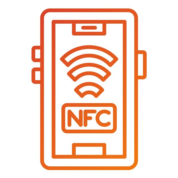 Diseño vectorial Estilo del icono NFC