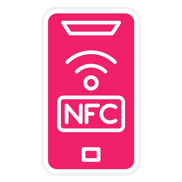 Diseño vectorial Estilo del icono NFC