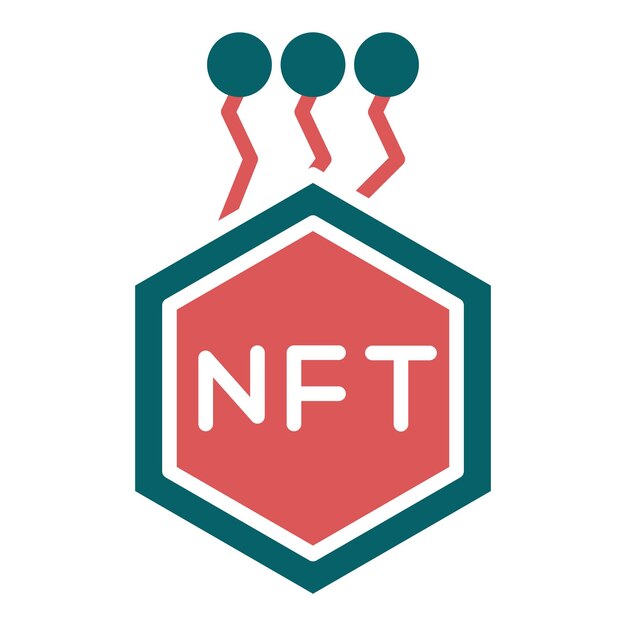 Diseño vectorial del estilo del icono NFT