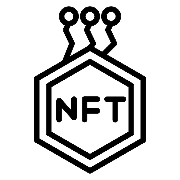 Diseño vectorial del estilo del icono NFT