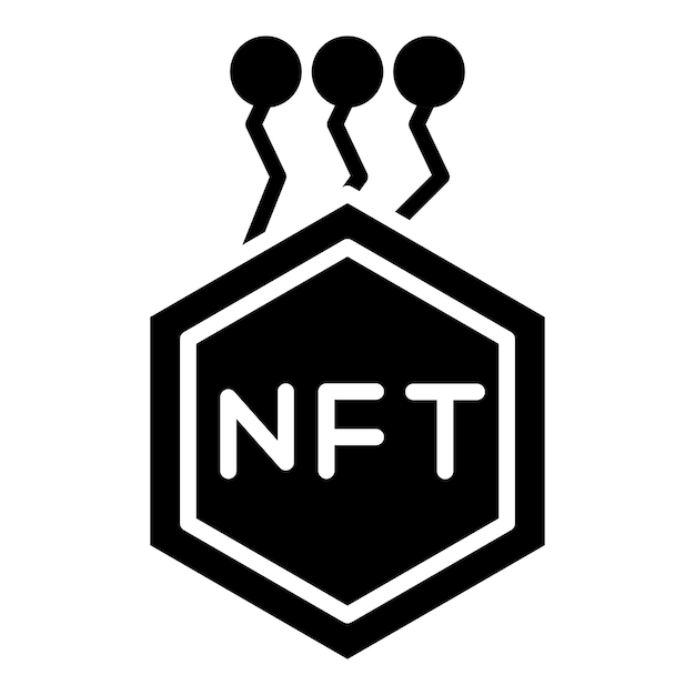 Diseño vectorial del estilo del icono NFT
