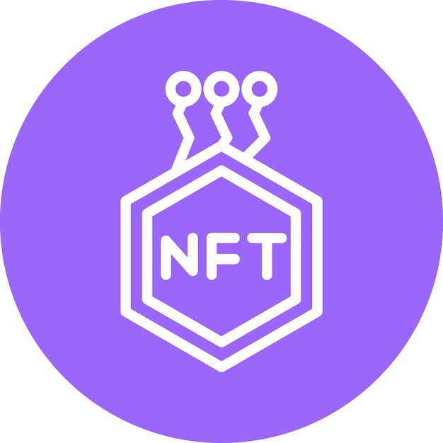 Diseño vectorial del estilo del icono NFT