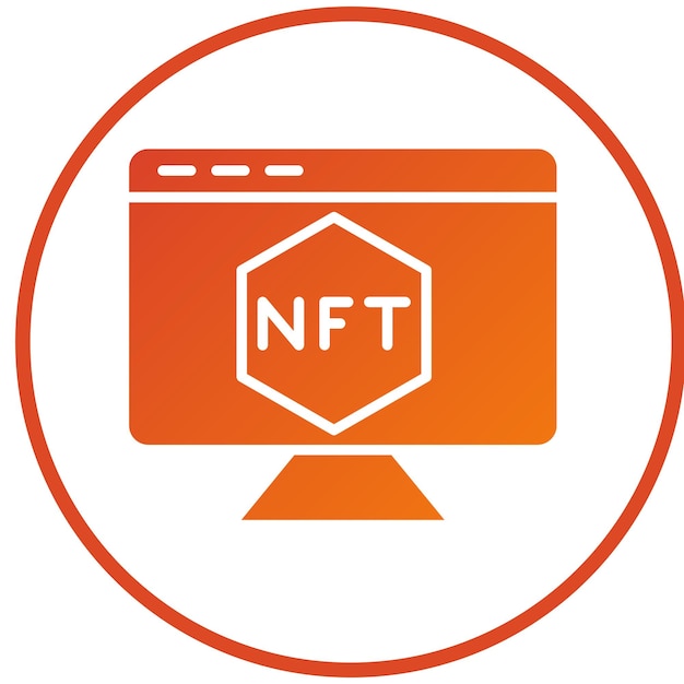Diseño vectorial del estilo del icono NFT