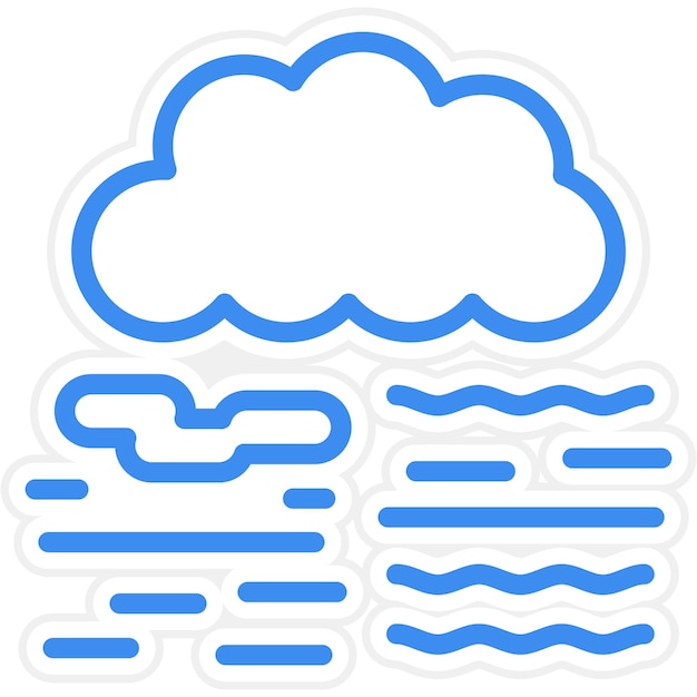 Diseño vectorial Estilo de icono de niebla