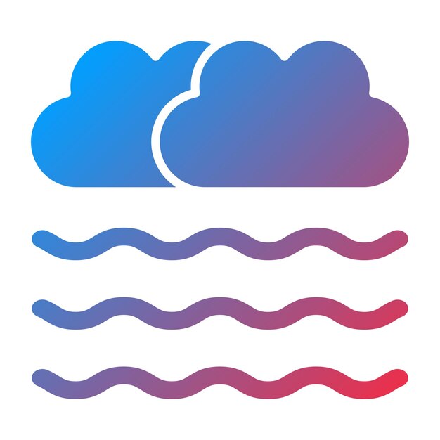 Diseño vectorial Estilo de icono de niebla