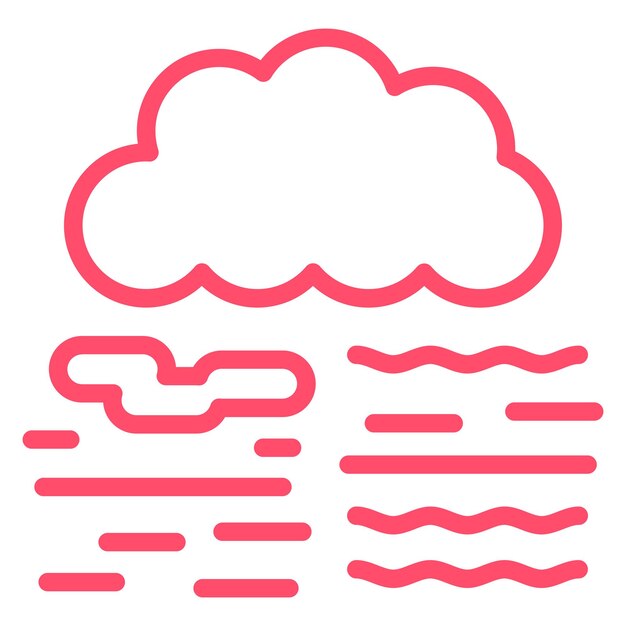 Diseño vectorial Estilo de icono de niebla