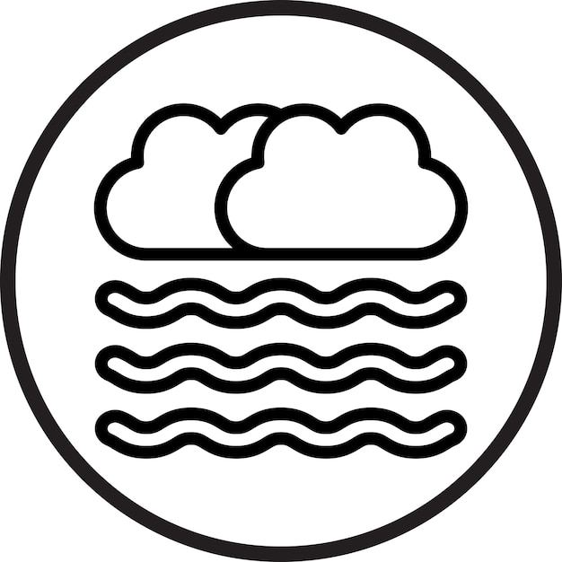 Diseño vectorial Estilo de icono de niebla