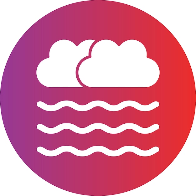 Diseño vectorial Estilo de icono de niebla