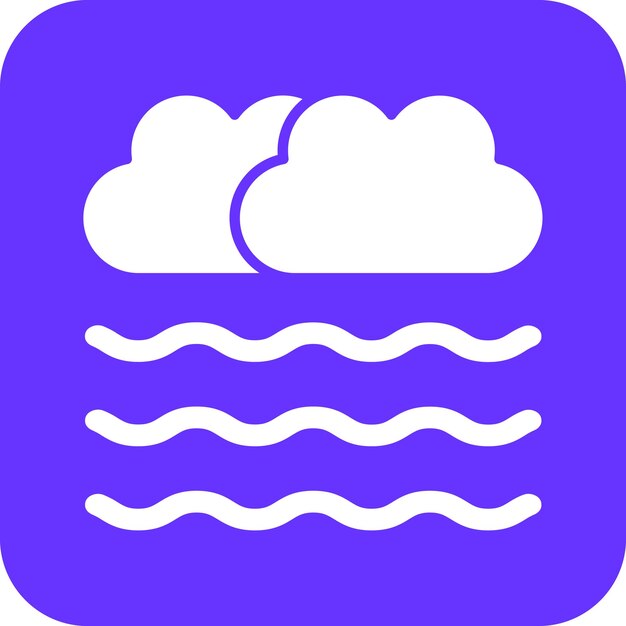 Diseño vectorial Estilo de icono de niebla