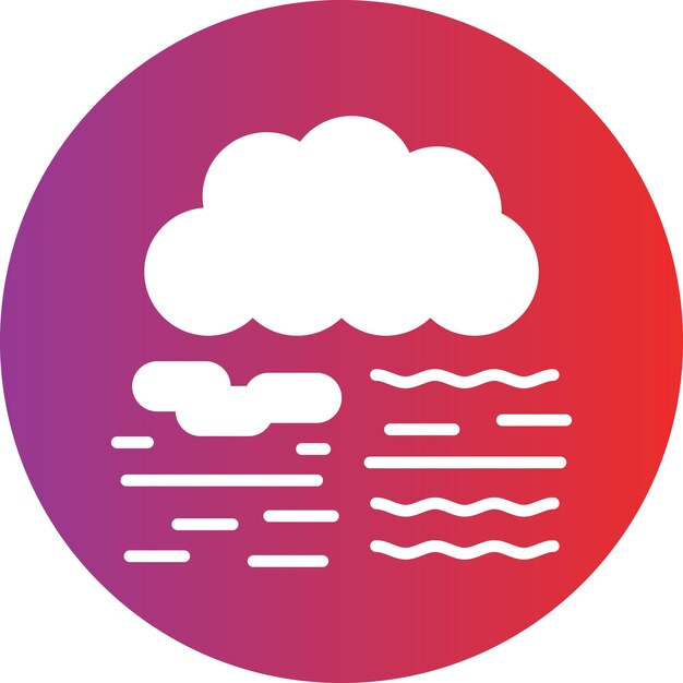 Diseño vectorial Estilo de icono de niebla