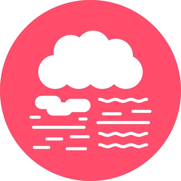 Diseño vectorial Estilo de icono de niebla