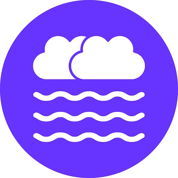 Diseño vectorial Estilo de icono de niebla