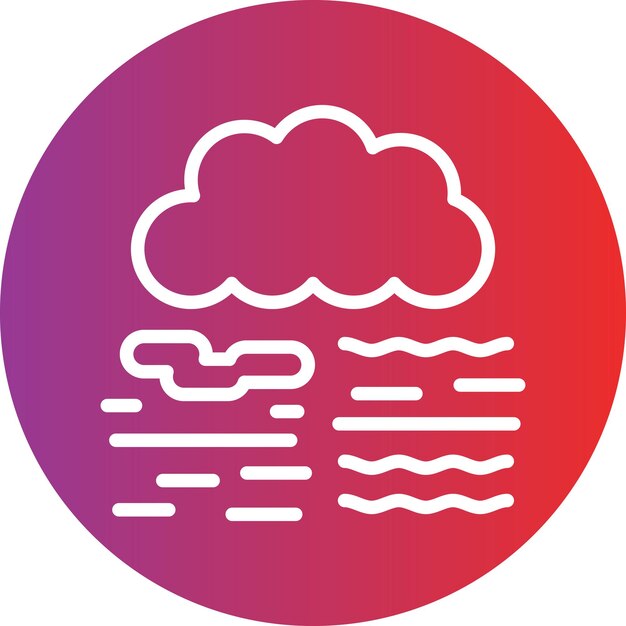 Diseño vectorial Estilo de icono de niebla