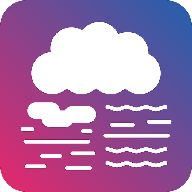 Diseño vectorial Estilo de icono de niebla