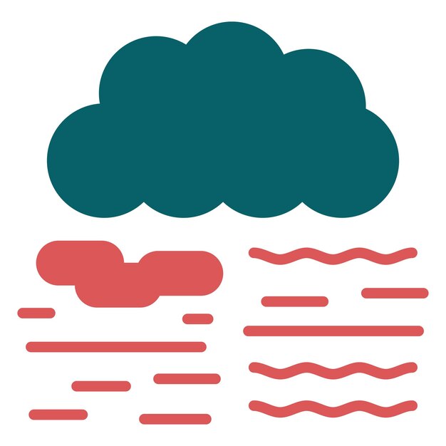 Vector diseño vectorial estilo de icono de niebla