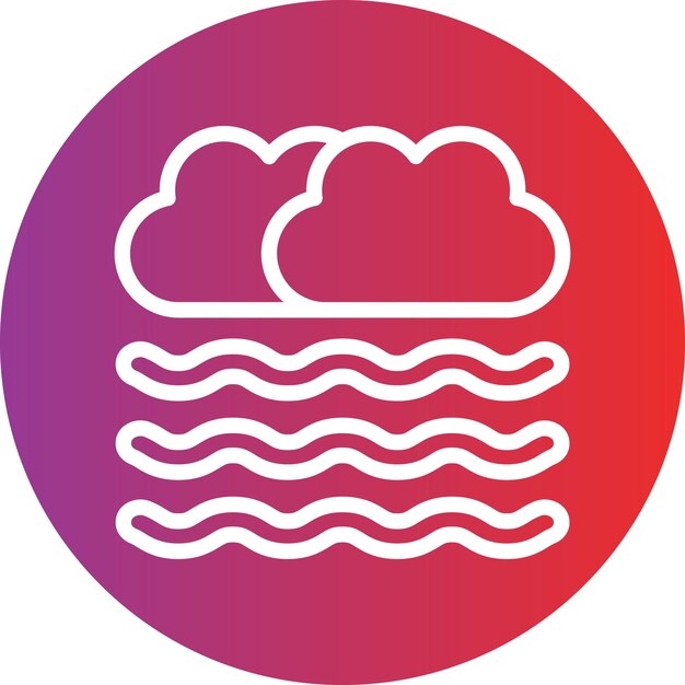 Diseño vectorial Estilo de icono de niebla