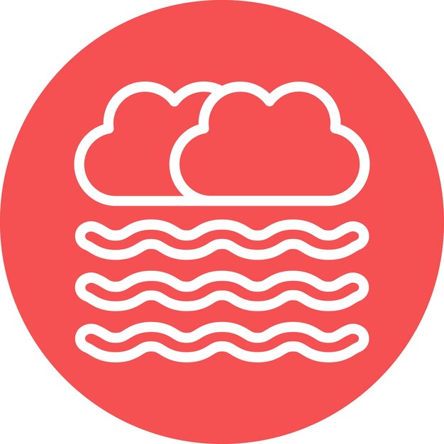 Diseño vectorial Estilo de icono de niebla