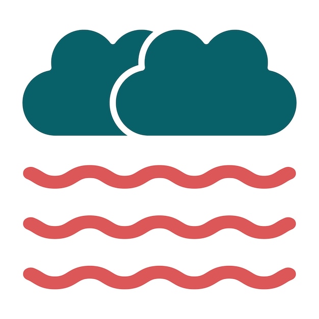Diseño vectorial Estilo de icono de niebla