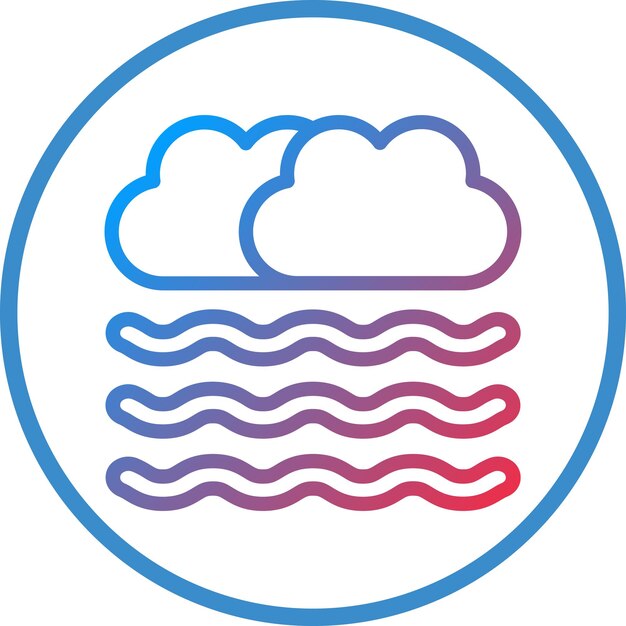 Diseño vectorial Estilo de icono de niebla