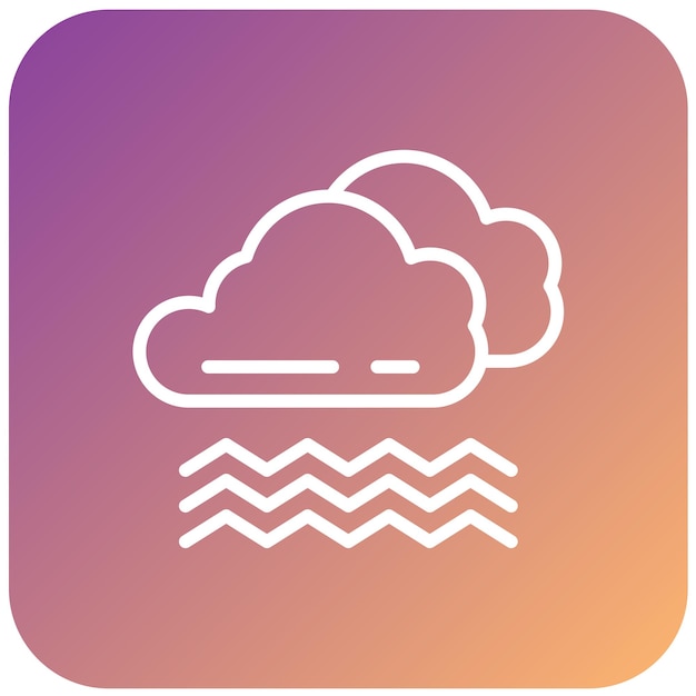Diseño vectorial Estilo de icono de niebla