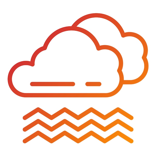 Diseño vectorial Estilo de icono de niebla