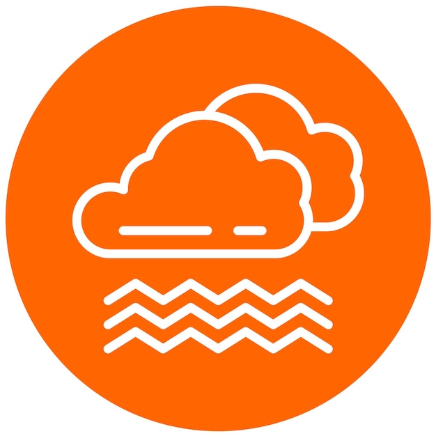 Diseño vectorial Estilo de icono de niebla