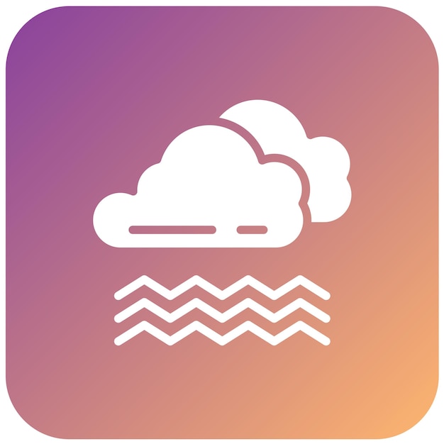 Diseño vectorial Estilo de icono de niebla