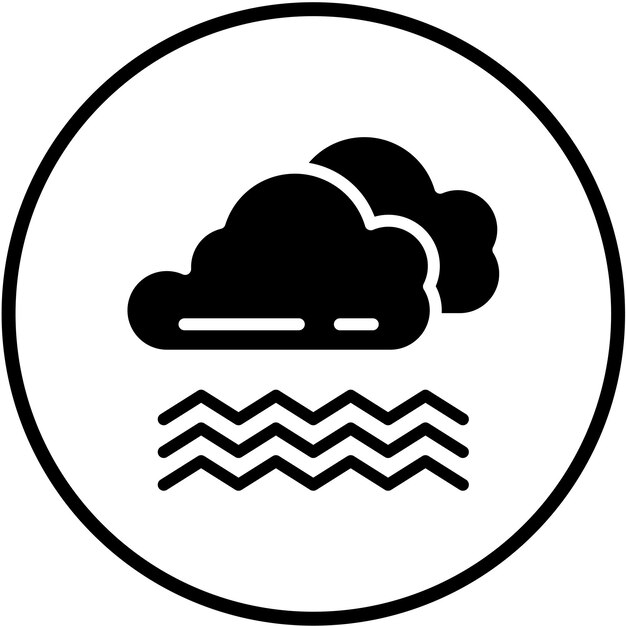 Diseño vectorial Estilo de icono de niebla