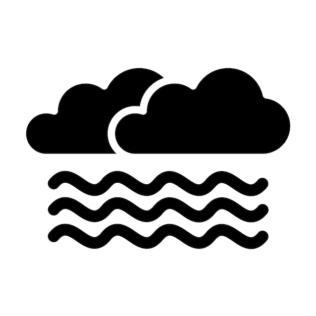 Diseño vectorial Estilo de icono de niebla