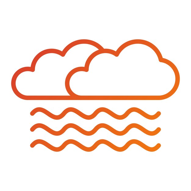 Vector diseño vectorial estilo de icono de niebla