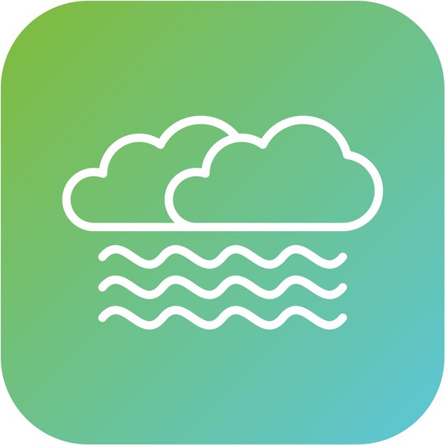 Diseño vectorial Estilo de icono de niebla