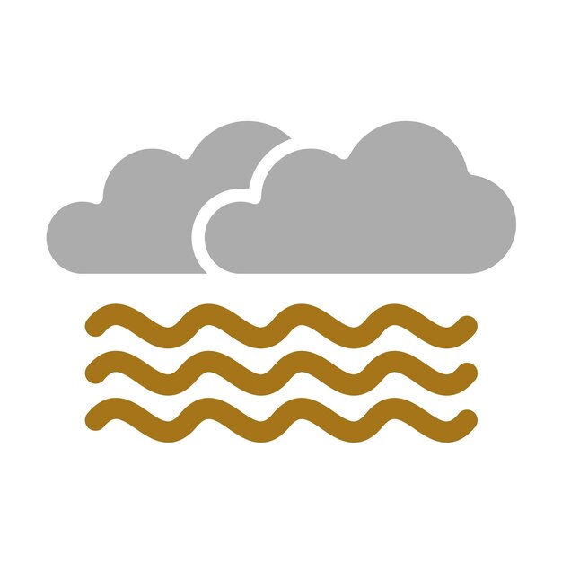 Diseño vectorial Estilo de icono de niebla