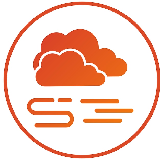 Diseño vectorial Estilo de icono de niebla