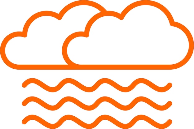 Diseño vectorial Estilo de icono de niebla