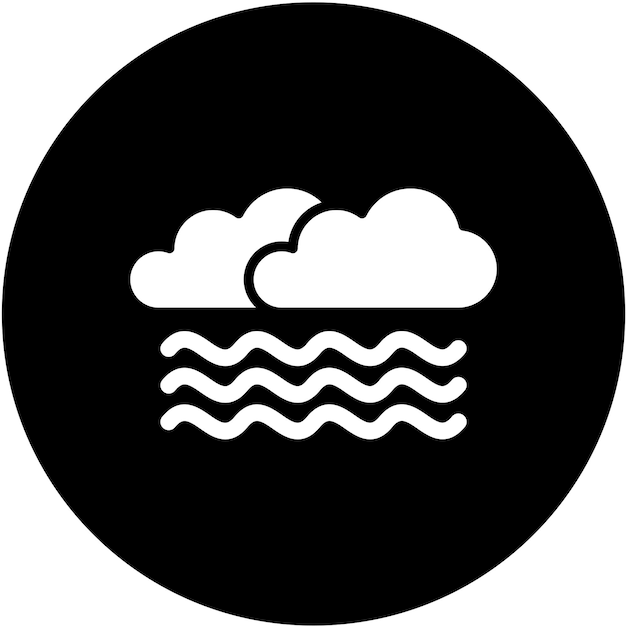 Diseño vectorial Estilo de icono de niebla