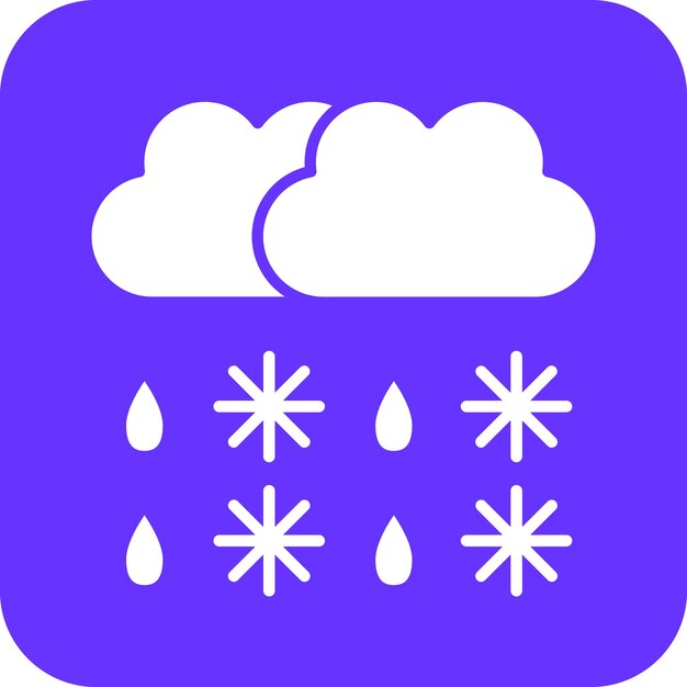 Diseño vectorial Estilo del icono de nieve