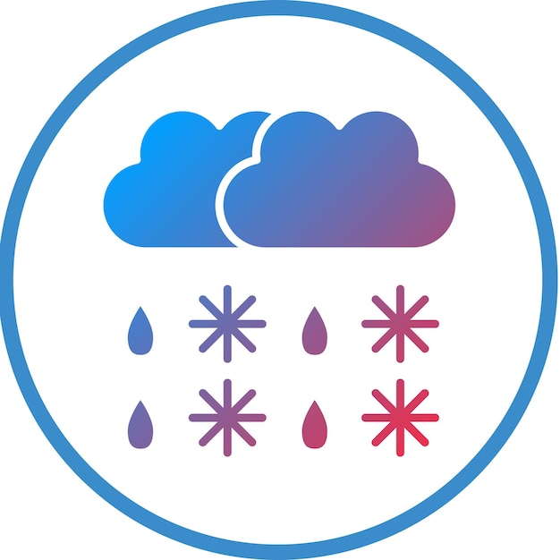 Diseño vectorial Estilo del icono de nieve