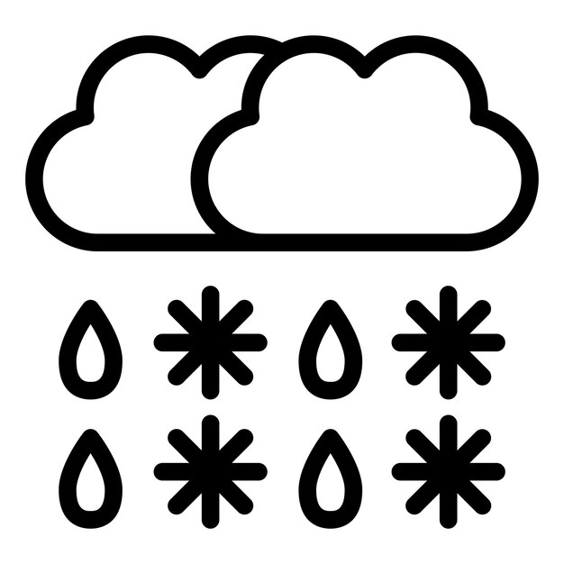 Diseño vectorial Estilo del icono de nieve