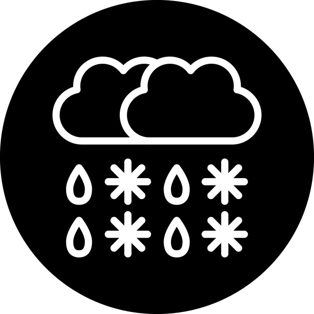 Vector diseño vectorial estilo del icono de nieve