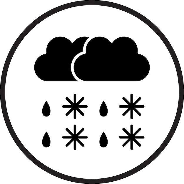 Diseño vectorial Estilo del icono de nieve