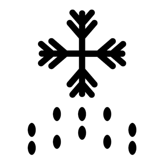 Diseño vectorial estilo del icono de nieve